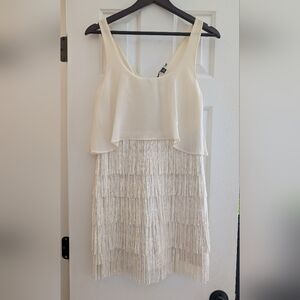 AE Elegant Cream Layered Dress